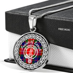Fraser of Lovat Crest Tartan Crest Circle Necklaces, Necklaces Jewelry For Women, Gold Circle Necklace, Silver Circle Necklace, Gold Necklace, Silver Necklace, Gold Necklace For Women, Custom Necklace, Sterling Silver Necklace