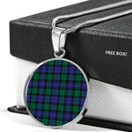 Blackwatch Modern Clan Scotland Tartan Plaid Circle Pendant Necklace Jewelry Gift For Women,Gold Circle Necklace,Gold Necklace,Gold Necklace For Women,Necklaces Jewelry For Women,Silver Circle Necklace,Silver Necklace,Sterling Silver Necklace,Tartan Crest Circle Necklaces