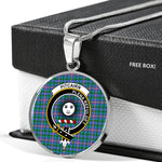 Pitcairn Clan Scotland Tartan Plaid Circle Pendant Necklace Jewelry Gift For Women,Gold Circle Necklace,Gold Necklace,Gold Necklace For Women,Necklaces Jewelry For Women,Silver Circle Necklace,Silver Necklace,Sterling Silver Necklace,Tartan Crest Circle Necklaces