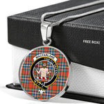 MacFarlane Ancient Clan Scotland Tartan Plaid Circle Pendant Necklace Jewelry Gift For Women,Gold Circle Necklace,Gold Necklace,Gold Necklace For Women,Necklaces Jewelry For Women,Silver Circle Necklace,Silver Necklace,Sterling Silver Necklace,Tartan Crest Circle Necklaces