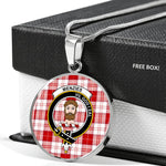 Menzies Red Clan Scotland Tartan Plaid Circle Pendant Necklace Jewelry Gift For Women,Gold Circle Necklace,Gold Necklace,Gold Necklace For Women,Necklaces Jewelry For Women,Silver Circle Necklace,Silver Necklace,Sterling Silver Necklace,Tartan Crest Circle Necklaces