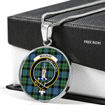 MacKay Ancient Clan Scotland Tartan Plaid Circle Pendant Necklace Jewelry Gift For Women,Gold Circle Necklace,Gold Necklace,Gold Necklace For Women,Necklaces Jewelry For Women,Silver Circle Necklace,Silver Necklace,Sterling Silver Necklace,Tartan Crest Circle Necklaces
