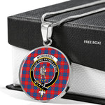 McKerrell Red Clan Scotland Tartan Plaid Circle Pendant Necklace Jewelry Gift For Women,Gold Circle Necklace,Gold Necklace,Gold Necklace For Women,Necklaces Jewelry For Women,Silver Circle Necklace,Silver Necklace,Sterling Silver Necklace,Tartan Crest Circle Necklaces