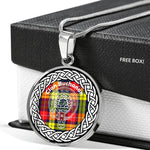Buchanan Crest Tartan Crest Circle Necklaces, Necklaces Jewelry For Women, Gold Circle Necklace, Silver Circle Necklace, Gold Necklace, Silver Necklace, Gold Necklace For Women, Custom Necklace, Sterling Silver Necklace