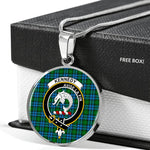 Kennedy Hunting Clan Scotland Tartan Plaid Circle Pendant Necklace Jewelry Gift For Women,Gold Circle Necklace,Gold Necklace,Gold Necklace For Women,Necklaces Jewelry For Women,Silver Circle Necklace,Silver Necklace,Sterling Silver Necklace,Tartan Crest Circle Necklaces
