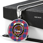 Graham Of Menteith Pink Clan Scotland Tartan Plaid Circle Pendant Necklace Jewelry Gift For Women,Gold Circle Necklace,Gold Necklace,Gold Necklace For Women,Necklaces Jewelry For Women,Silver Circle Necklace,Silver Necklace,Sterling Silver Necklace,Tartan Crest Circle Necklaces