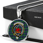 Farquharson Ancient Clan Scotland Tartan Plaid Circle Pendant Necklace Jewelry Gift For Women,Gold Circle Necklace,Gold Necklace,Gold Necklace For Women,Necklaces Jewelry For Women,Silver Circle Necklace,Silver Necklace,Sterling Silver Necklace,Tartan Crest Circle Necklaces