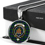 MacKenzie Modern Clan Scotland Tartan Plaid Circle Pendant Necklace Jewelry Gift For Women,Gold Circle Necklace,Gold Necklace,Gold Necklace For Women,Necklaces Jewelry For Women,Silver Circle Necklace,Silver Necklace,Sterling Silver Necklace,Tartan Crest Circle Necklaces