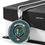 Carmichael Ancient Clan Scotland Tartan Plaid Circle Pendant Necklace Jewelry Gift For Women,Gold Circle Necklace,Gold Necklace,Gold Necklace For Women,Necklaces Jewelry For Women,Silver Circle Necklace,Silver Necklace,Sterling Silver Necklace,Tartan Crest Circle Necklaces