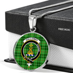 Galloway District Clan Scotland Tartan Plaid Circle Pendant Necklace Jewelry Gift For Women,Gold Circle Necklace,Gold Necklace,Gold Necklace For Women,Necklaces Jewelry For Women,Silver Circle Necklace,Silver Necklace,Sterling Silver Necklace,Tartan Crest Circle Necklaces