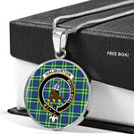 Haliburton Clan Scotland Tartan Plaid Circle Pendant Necklace Jewelry Gift For Women,Gold Circle Necklace,Gold Necklace,Gold Necklace For Women,Necklaces Jewelry For Women,Silver Circle Necklace,Silver Necklace,Sterling Silver Necklace,Tartan Crest Circle Necklaces