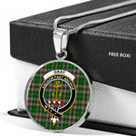 Gray Clan Scotland Tartan Plaid Circle Pendant Necklace Jewelry Gift For Women,Gold Circle Necklace,Gold Necklace,Gold Necklace For Women,Necklaces Jewelry For Women,Silver Circle Necklace,Silver Necklace,Sterling Silver Necklace,Tartan Crest Circle Necklaces