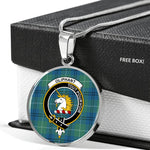 Oliphant Ancient Clan Scotland Tartan Plaid Circle Pendant Necklace Jewelry Gift For Women,Gold Circle Necklace,Gold Necklace,Gold Necklace For Women,Necklaces Jewelry For Women,Silver Circle Necklace,Silver Necklace,Sterling Silver Necklace,Tartan Crest Circle Necklaces