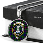 Malcolm Modern Clan Scotland Tartan Plaid Circle Pendant Necklace Jewelry Gift For Women,Gold Circle Necklace,Gold Necklace,Gold Necklace For Women,Necklaces Jewelry For Women,Silver Circle Necklace,Silver Necklace,Sterling Silver Necklace,Tartan Crest Circle Necklaces