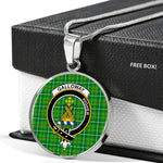 Galloway Hunting Clan Scotland Tartan Plaid Circle Pendant Necklace Jewelry Gift For Women,Gold Circle Necklace,Gold Necklace,Gold Necklace For Women,Necklaces Jewelry For Women,Silver Circle Necklace,Silver Necklace,Sterling Silver Necklace,Tartan Crest Circle Necklaces