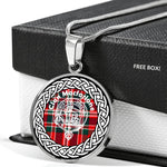 Macfarlane Crest Tartan Crest Circle Necklaces, Necklaces Jewelry For Women, Gold Circle Necklace, Silver Circle Necklace, Gold Necklace, Silver Necklace, Gold Necklace For Women, Custom Necklace, Sterling Silver Necklace