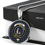 Fletcher Modern Clan Scotland Tartan Plaid Circle Pendant Necklace Jewelry Gift For Women,Gold Circle Necklace,Gold Necklace,Gold Necklace For Women,Necklaces Jewelry For Women,Silver Circle Necklace,Silver Necklace,Sterling Silver Necklace,Tartan Crest Circle Necklaces