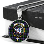 Galbraith Modern Clan Scotland Tartan Plaid Circle Pendant Necklace Jewelry Gift For Women,Gold Circle Necklace,Gold Necklace,Gold Necklace For Women,Necklaces Jewelry For Women,Silver Circle Necklace,Silver Necklace,Sterling Silver Necklace,Tartan Crest Circle Necklaces