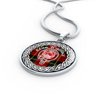 Wallace Tartan Gold Circle Necklace,Gold Necklace,Gold Necklace For Women,Necklaces Jewelry For Women,Silver Circle Necklace,Silver Necklace,Sterling Silver Necklace,Tartan Crest Circle Necklaces,tartan jewelry necklace,tartan necklaces,tartan plaid necklace