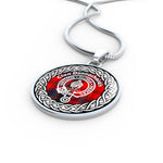 Donnachaidh Tartan Gold Circle Necklace,Gold Necklace,Gold Necklace For Women,Necklaces Jewelry For Women,Silver Circle Necklace,Silver Necklace,Sterling Silver Necklace,Tartan Crest Circle Necklaces,tartan jewelry necklace,tartan necklaces,tartan plaid necklace
