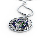 Baird Tartan Gold Circle Necklace,Gold Necklace,Gold Necklace For Women,Necklaces Jewelry For Women,Silver Circle Necklace,Silver Necklace,Sterling Silver Necklace,Tartan Crest Circle Necklaces,tartan jewelry necklace,tartan necklaces,tartan plaid necklace