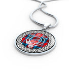 MacTavish Tartan Gold Circle Necklace,Gold Necklace,Gold Necklace For Women,Necklaces Jewelry For Women,Silver Circle Necklace,Silver Necklace,Sterling Silver Necklace,Tartan Crest Circle Necklaces,tartan jewelry necklace,tartan necklaces,tartan plaid necklace