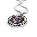 Beaton Tartan Gold Circle Necklace,Gold Necklace,Gold Necklace For Women,Necklaces Jewelry For Women,Silver Circle Necklace,Silver Necklace,Sterling Silver Necklace,Tartan Crest Circle Necklaces,tartan jewelry necklace,tartan necklaces,tartan plaid necklace