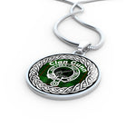Gunn Tartan Gold Circle Necklace,Gold Necklace,Gold Necklace For Women,Necklaces Jewelry For Women,Silver Circle Necklace,Silver Necklace,Sterling Silver Necklace,Tartan Crest Circle Necklaces,tartan jewelry necklace,tartan necklaces,tartan plaid necklace