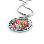 Heron Tartan Gold Circle Necklace,Gold Necklace,Gold Necklace For Women,Necklaces Jewelry For Women,Silver Circle Necklace,Silver Necklace,Sterling Silver Necklace,Tartan Crest Circle Necklaces,tartan jewelry necklace,tartan necklaces,tartan plaid necklace