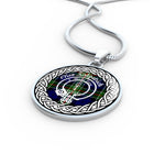 Kirkpatrick Tartan Gold Circle Necklace,Gold Necklace,Gold Necklace For Women,Necklaces Jewelry For Women,Silver Circle Necklace,Silver Necklace,Sterling Silver Necklace,Tartan Crest Circle Necklaces,tartan jewelry necklace,tartan necklaces,tartan plaid necklace