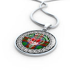 MacCullock Tartan Gold Circle Necklace,Gold Necklace,Gold Necklace For Women,Necklaces Jewelry For Women,Silver Circle Necklace,Silver Necklace,Sterling Silver Necklace,Tartan Crest Circle Necklaces,tartan jewelry necklace,tartan necklaces,tartan plaid necklace