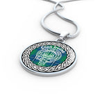 Irvine Tartan Gold Circle Necklace,Gold Necklace,Gold Necklace For Women,Necklaces Jewelry For Women,Silver Circle Necklace,Silver Necklace,Sterling Silver Necklace,Tartan Crest Circle Necklaces,tartan jewelry necklace,tartan necklaces,tartan plaid necklace