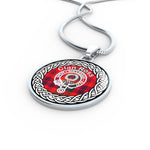 Ross Tartan Gold Circle Necklace,Gold Necklace,Gold Necklace For Women,Necklaces Jewelry For Women,Silver Circle Necklace,Silver Necklace,Sterling Silver Necklace,Tartan Crest Circle Necklaces,tartan jewelry necklace,tartan necklaces,tartan plaid necklace