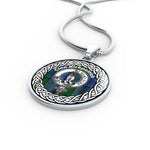 Kirkpatrick Old Tartan Gold Circle Necklace,Gold Necklace,Gold Necklace For Women,Necklaces Jewelry For Women,Silver Circle Necklace,Silver Necklace,Sterling Silver Necklace,Tartan Crest Circle Necklaces,tartan jewelry necklace,tartan necklaces,tartan plaid necklace