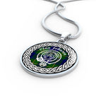 Johnson Tartan Gold Circle Necklace,Gold Necklace,Gold Necklace For Women,Necklaces Jewelry For Women,Silver Circle Necklace,Silver Necklace,Sterling Silver Necklace,Tartan Crest Circle Necklaces,tartan jewelry necklace,tartan necklaces,tartan plaid necklace