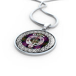 Gillis Tartan Gold Circle Necklace,Gold Necklace,Gold Necklace For Women,Necklaces Jewelry For Women,Silver Circle Necklace,Silver Necklace,Sterling Silver Necklace,Tartan Crest Circle Necklaces,tartan jewelry necklace,tartan necklaces,tartan plaid necklace