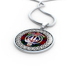 Tennant Tartan Gold Circle Necklace,Gold Necklace,Gold Necklace For Women,Necklaces Jewelry For Women,Silver Circle Necklace,Silver Necklace,Sterling Silver Necklace,Tartan Crest Circle Necklaces,tartan jewelry necklace,tartan necklaces,tartan plaid necklace