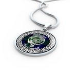 Pinkerton Tartan Gold Circle Necklace,Gold Necklace,Gold Necklace For Women,Necklaces Jewelry For Women,Silver Circle Necklace,Silver Necklace,Sterling Silver Necklace,Tartan Crest Circle Necklaces,tartan jewelry necklace,tartan necklaces,tartan plaid necklace