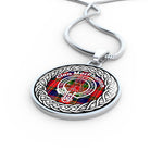MacPherson Tartan Gold Circle Necklace,Gold Necklace,Gold Necklace For Women,Necklaces Jewelry For Women,Silver Circle Necklace,Silver Necklace,Sterling Silver Necklace,Tartan Crest Circle Necklaces,tartan jewelry necklace,tartan necklaces,tartan plaid necklace