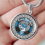 Garden Tartan Gold Circle Necklace,Gold Necklace,Gold Necklace For Women,Necklaces Jewelry For Women,Silver Circle Necklace,Silver Necklace,Sterling Silver Necklace,Tartan Crest Circle Necklaces,tartan jewelry necklace,tartan necklaces,tartan plaid necklace