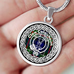 Colquhoun Tartan Gold Circle Necklace,Gold Necklace,Gold Necklace For Women,Necklaces Jewelry For Women,Silver Circle Necklace,Silver Necklace,Sterling Silver Necklace,Tartan Crest Circle Necklaces,tartan jewelry necklace,tartan necklaces,tartan plaid necklace