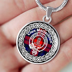 Maclachlan Tartan Gold Circle Necklace,Gold Necklace,Gold Necklace For Women,Necklaces Jewelry For Women,Silver Circle Necklace,Silver Necklace,Sterling Silver Necklace,Tartan Crest Circle Necklaces,tartan jewelry necklace,tartan necklaces,tartan plaid necklace