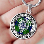 Johnston Tartan Gold Circle Necklace,Gold Necklace,Gold Necklace For Women,Necklaces Jewelry For Women,Silver Circle Necklace,Silver Necklace,Sterling Silver Necklace,Tartan Crest Circle Necklaces,tartan jewelry necklace,tartan necklaces,tartan plaid necklace