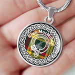 MacMillan Tartan Gold Circle Necklace,Gold Necklace,Gold Necklace For Women,Necklaces Jewelry For Women,Silver Circle Necklace,Silver Necklace,Sterling Silver Necklace,Tartan Crest Circle Necklaces,tartan jewelry necklace,tartan necklaces,tartan plaid necklace