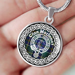 Maclnnes Tartan Gold Circle Necklace,Gold Necklace,Gold Necklace For Women,Necklaces Jewelry For Women,Silver Circle Necklace,Silver Necklace,Sterling Silver Necklace,Tartan Crest Circle Necklaces,tartan jewelry necklace,tartan necklaces,tartan plaid necklace