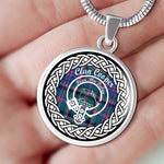 Cooper Tartan Gold Circle Necklace,Gold Necklace,Gold Necklace For Women,Necklaces Jewelry For Women,Silver Circle Necklace,Silver Necklace,Sterling Silver Necklace,Tartan Crest Circle Necklaces,tartan jewelry necklace,tartan necklaces,tartan plaid necklace