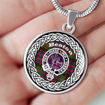 Beaton Tartan Gold Circle Necklace,Gold Necklace,Gold Necklace For Women,Necklaces Jewelry For Women,Silver Circle Necklace,Silver Necklace,Sterling Silver Necklace,Tartan Crest Circle Necklaces,tartan jewelry necklace,tartan necklaces,tartan plaid necklace
