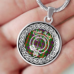Hall Tartan Gold Circle Necklace,Gold Necklace,Gold Necklace For Women,Necklaces Jewelry For Women,Silver Circle Necklace,Silver Necklace,Sterling Silver Necklace,Tartan Crest Circle Necklaces,tartan jewelry necklace,tartan necklaces,tartan plaid necklace