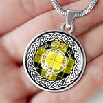 MacLead Of Lewis Tartan Gold Circle Necklace,Gold Necklace,Gold Necklace For Women,Necklaces Jewelry For Women,Silver Circle Necklace,Silver Necklace,Sterling Silver Necklace,Tartan Crest Circle Necklaces,tartan jewelry necklace,tartan necklaces,tartan plaid necklace