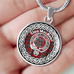 MacBean Tartan Gold Circle Necklace,Gold Necklace,Gold Necklace For Women,Necklaces Jewelry For Women,Silver Circle Necklace,Silver Necklace,Sterling Silver Necklace,Tartan Crest Circle Necklaces,tartan jewelry necklace,tartan necklaces,tartan plaid necklace